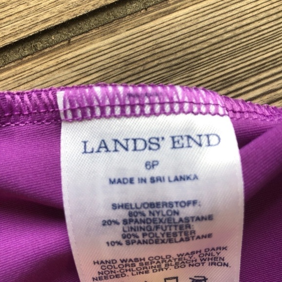 LANDS End Purple Tankini Bikini 6 Swimsuit - Picture 8 of 8